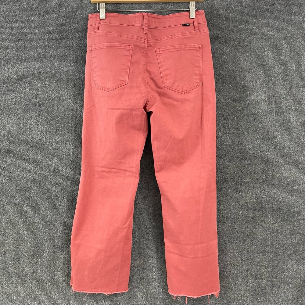 RISEN Womens Ankle Jeans Size 7/28 Distressed High Rise Raw Hem Color Brick - Picture 3 of 10